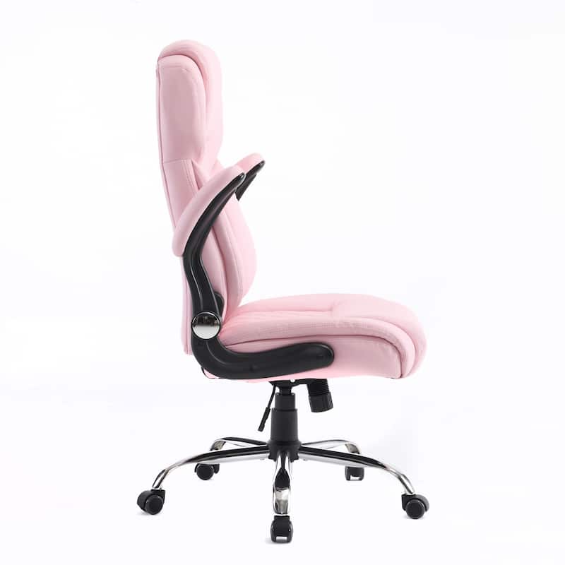 GENESIS Office Chair Rolling Desk Chair w/ Adjustable Armrest, Pink - N/A