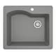 preview thumbnail 1 of 46, Karran Drop-in Quartz Single Bowl Kitchen Sink Grey