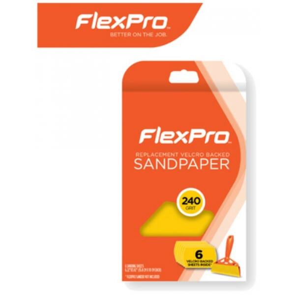 FlexPro 40006240 240Grit Professional Replacement Sandpaper, 6Count