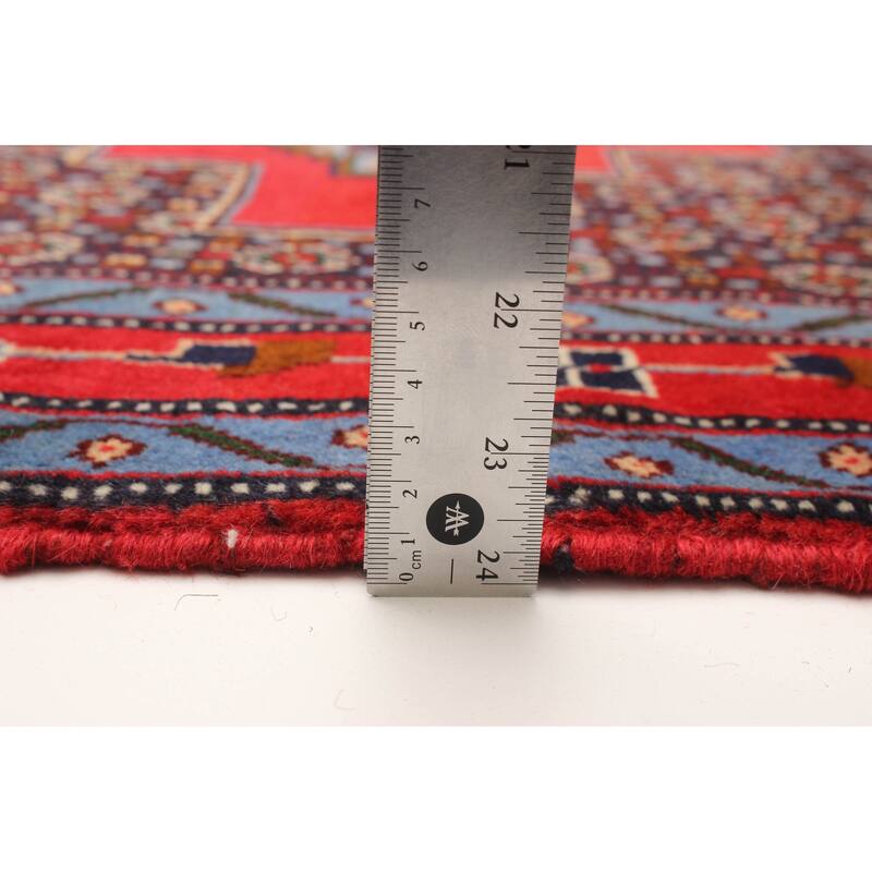ECARPETGALLERY Hand-knotted Kayseri Red Wool Rug - 3' x 10' 5"