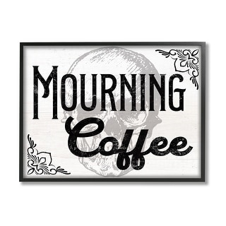 Stupell Mourning Coffee Skull Framed Giclee Art Design by Lil' Rue - Bed Bath & Beyond - 39532503
