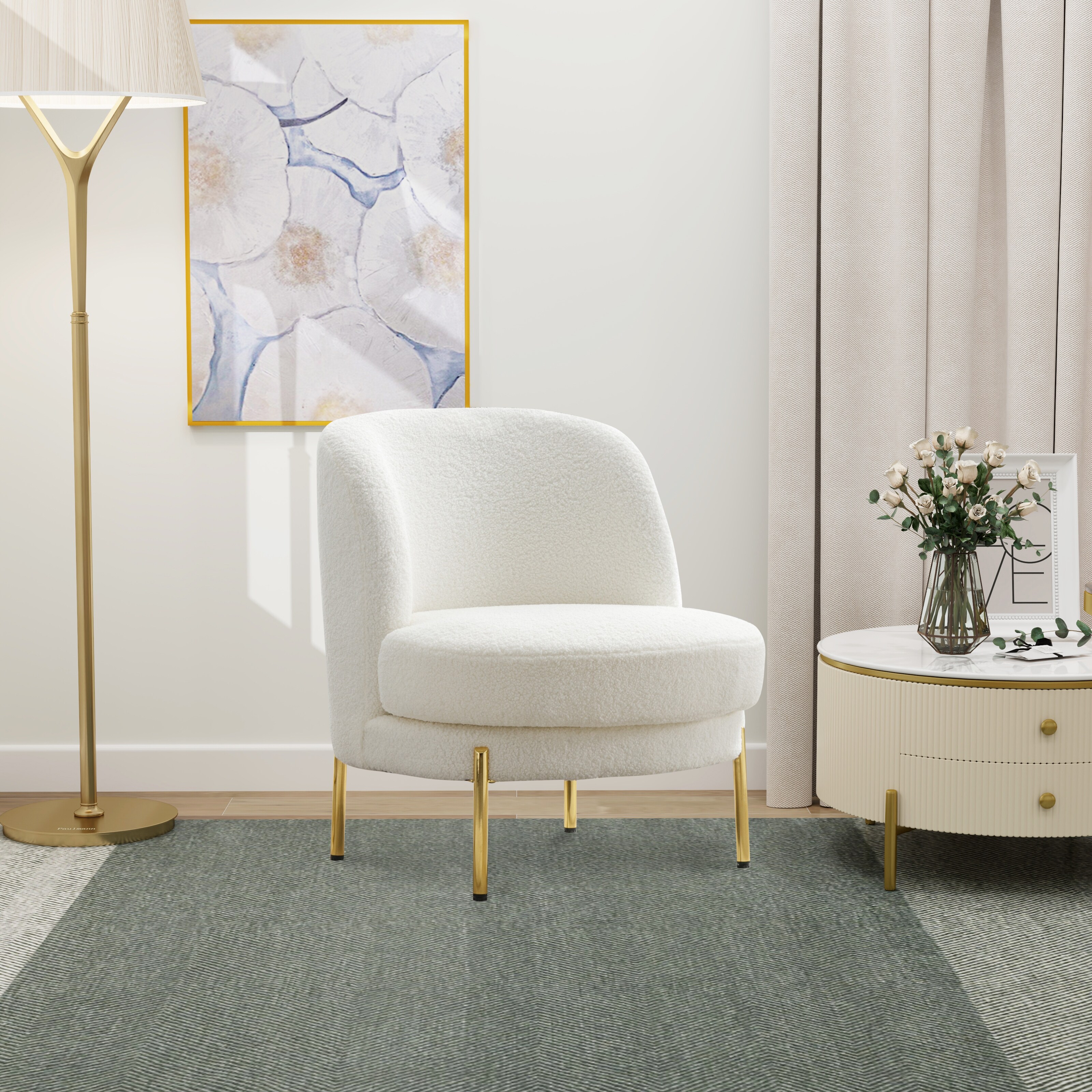 Curved new arrivals reading chair