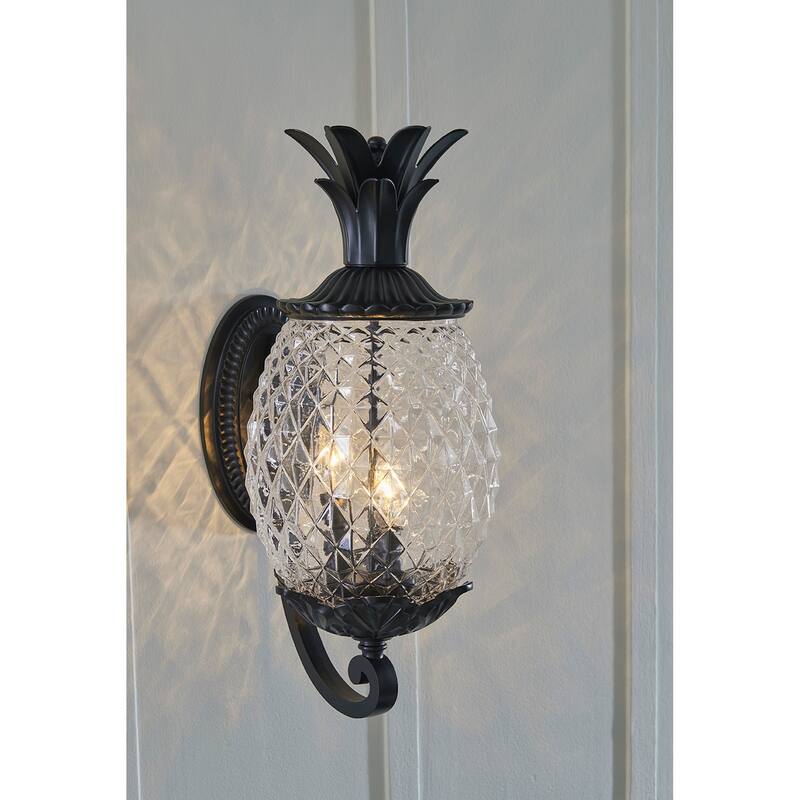 Lanai 3-light Outdoor Matte Black Wall Lantern