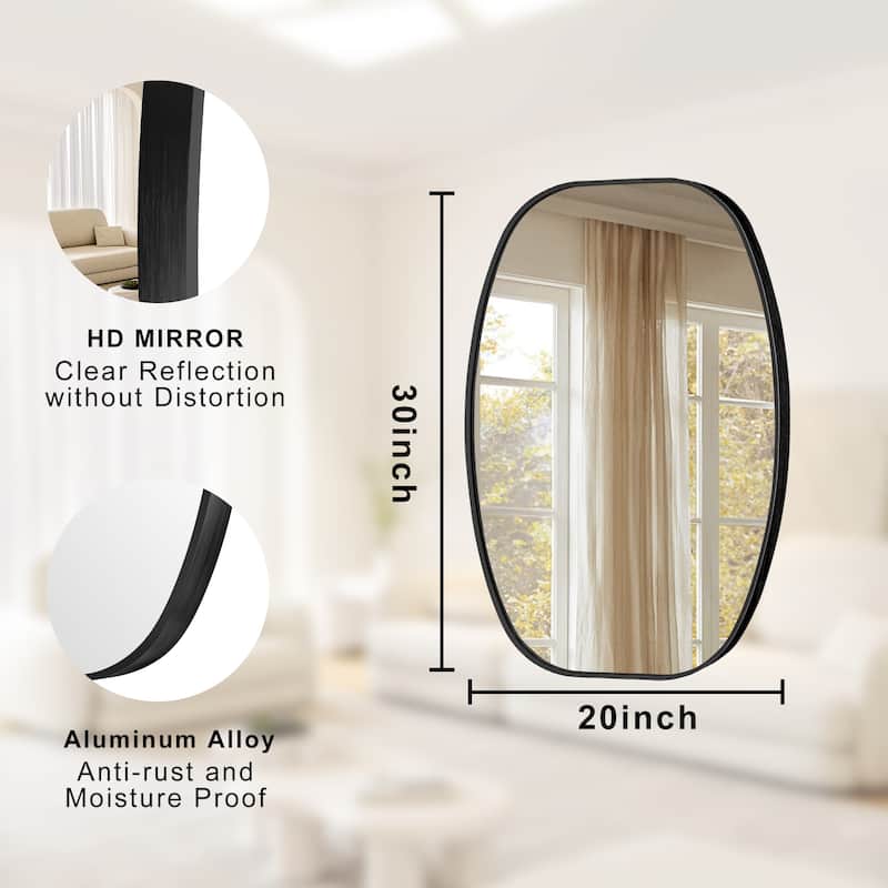 2 Pack Oval Mirror Vanity Decorative Wall Mirror