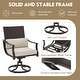 preview thumbnail 22 of 41, EROMMY Outdoor Dining Set, Swivel Rocking Chairs, Rectangular Table w Umbrella Hole, Patio Furniture Set for Backyard