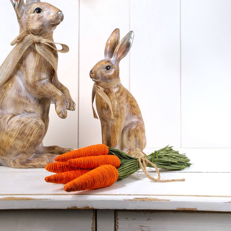 14" Jute Carrot Bunch
