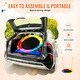 preview thumbnail 8 of 10, 40 Inch Saucer Swing Seat with A Shaped Metal Frame Stand Ideal Gift for Kids - 81.10"L x 72.05"W x 71.26"H