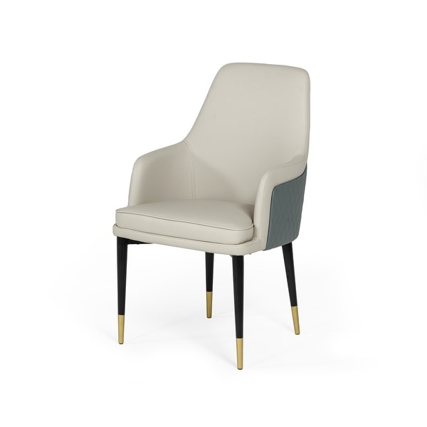 Modrest Duval Modern White & Grey Dining Chair. Opens flyout.