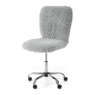 Long Hair Soft Cushioned Adjustable Swivel Task Chair
