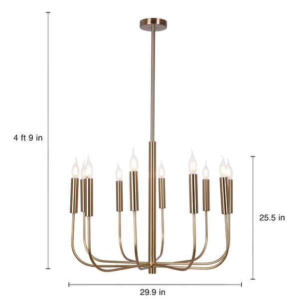 Modern Candelabra Style 9Light Chandelier, Gold Bed Bath & Beyond