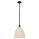preview thumbnail 20 of 21, Innovations Lighting Downtown Urban - Natural Ballston Dome - 1 Light 12" Stem Hung Mini Pendant Natural Shade/Matte Black