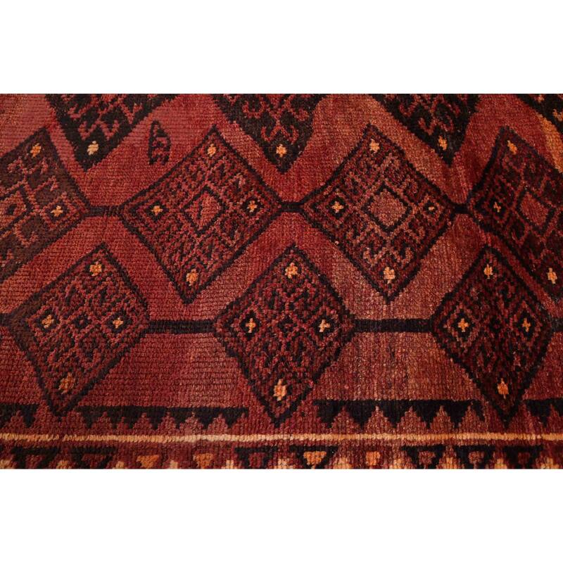 ECARPETGALLERY Hand-knotted Melis Dark Red Wool Rug - 4'5 x 7'10