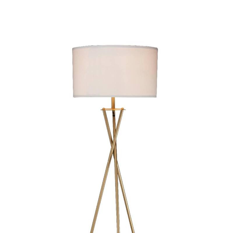 64.5" Tall Mid-Century Modern Metal Floor Lamp - Gold