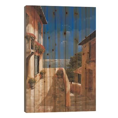 Villa By The Sea Print On Wood by Gilles Archambault - Multi-Color