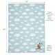 preview thumbnail 5 of 5, Bedtime Originals Up Up & Away Bear/Balloon/Cloud Soft Blue Fleece Baby Blanket