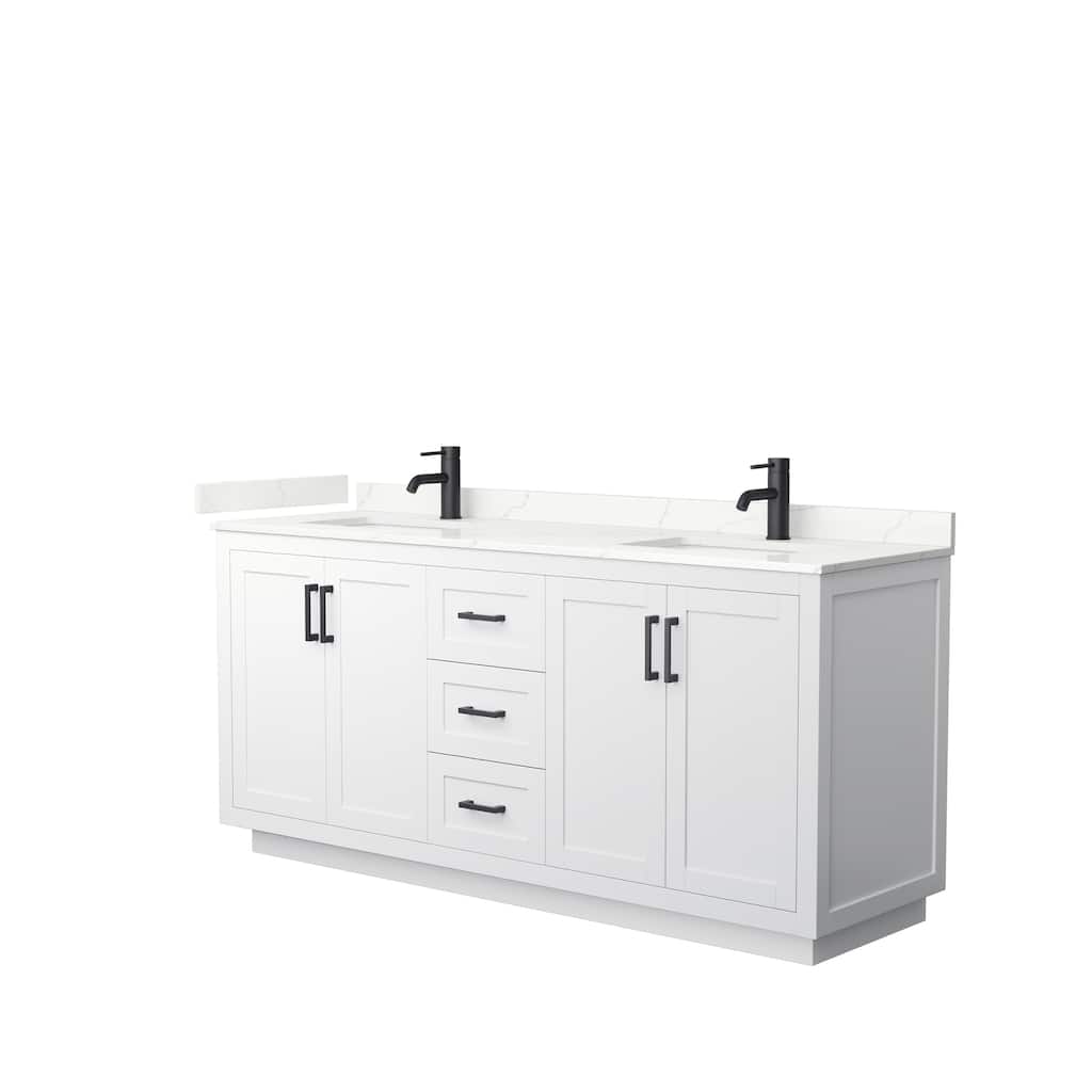 Miranda 72-inch Double Vanity, Quartz Top