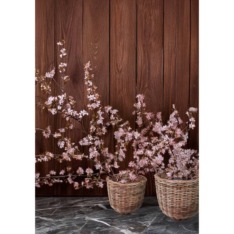 Round Rattan Storage Baskets - 17" - Set of 3