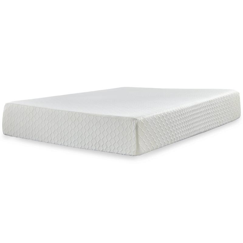 Signature Design by Ashley Chime 12 Inch Memory Foam White/Gray 2-Piece King Mattress Package