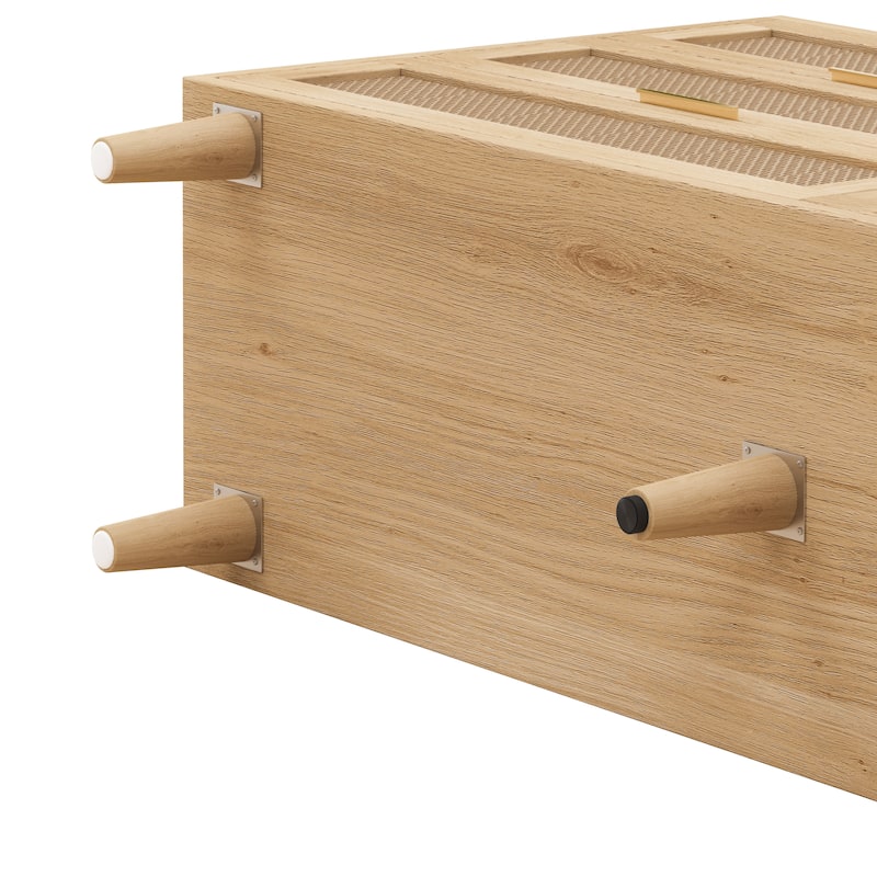 6 Drawers Rattan Dresser Rattan Drawer, Bedroom,Living Room