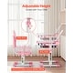 preview thumbnail 4 of 23, Kids Chair and Desk Set Table with Adjustable Height and Steel Frame Suitable for Any Room - 27.56 x 20.08 x (20.87 - 27.95) in