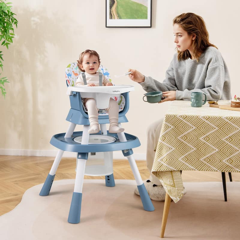 Gymax 16-in-1 Baby High Chair w/ Activity Center Booster Seat Building