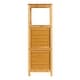 preview thumbnail 7 of 7, Household Essentials Bamboo 3-Tier Slatted Shelf with Crates - 11.8"L x 11.8"W x 35.0"H