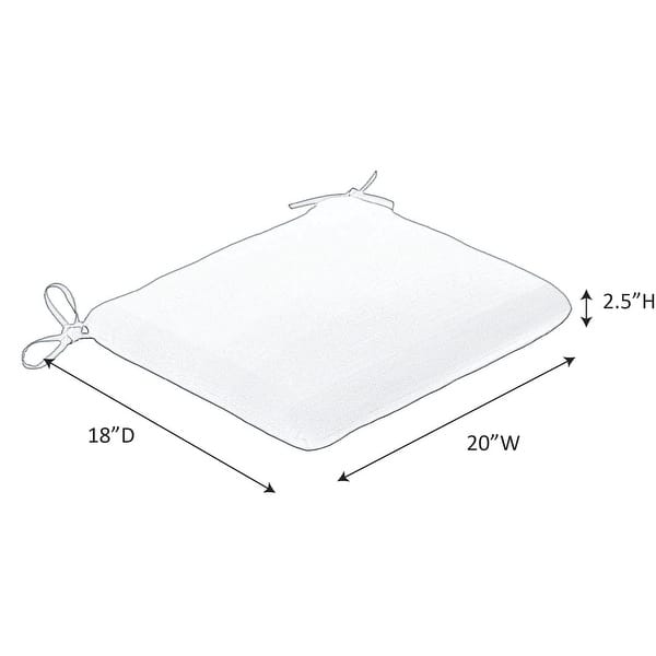 Sunbrella 20 x 18 solid fabric seat pad(2 pack) - 20"W x 18"D x 2.5"H
