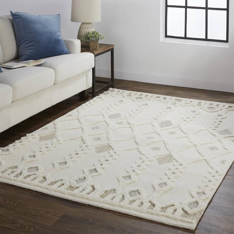 Feizy FZRG27838 Serenity 9' x 12' Cotton and Wool Hand Tufted