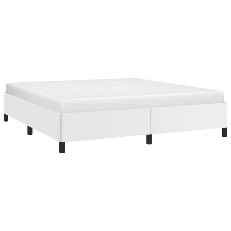 vidaXL Bed Frame, Faux Leather, No Mattress