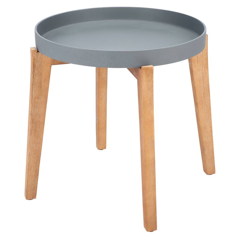 SAFAVIEH Outdoor Estefany Removable Tray Top Side Table - 24Wx24Dx20H