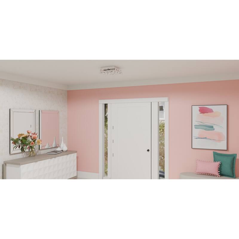 Milania Integrated LED Polished Chrome Flush Mount Light