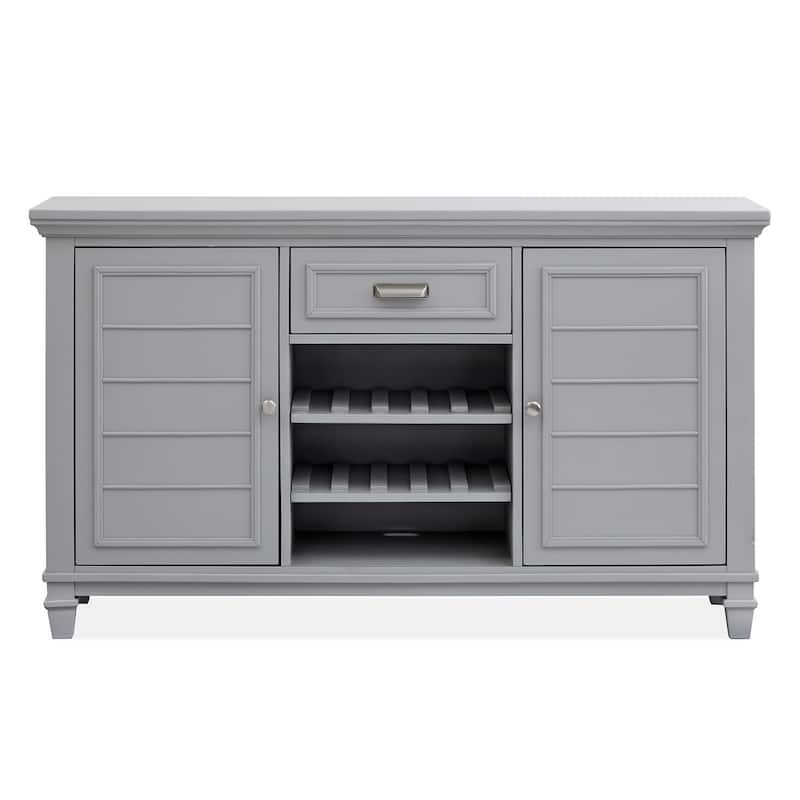 Magnussen Home Charleston Harbor Gray Server - 60''W x 18''D x 35''H