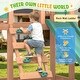preview thumbnail 6 of 10, EROMMY 4‑in‑1 Outdoor Playset – Wood Swing Set with Slide, Climbing Wall & Adjustable Swings, Backyard Playground for Kids