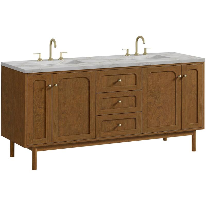 James Martin Vanities 545-V72-FVSL Laurent 72" Double Basin Poplar