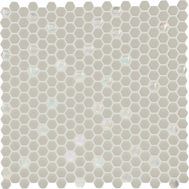 Daltile Starcastle 5/8" Mini Hexagon Glass Wall and Floor Mosaic (15 PC Per Carton) (13.80 SQFT Per Carton) - Comet