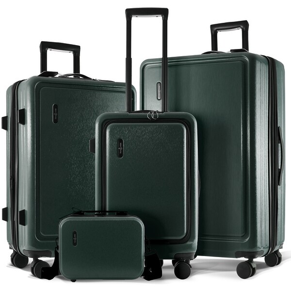 Empyrean 4 Piece Hard Shell Expandable Luggage Sets with Spinner