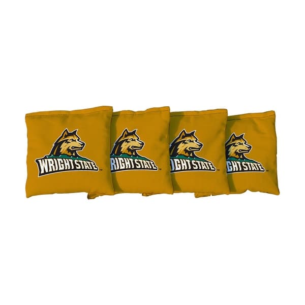 slide 2 of 3, Wright State University Raiders Yellow Cornhole Bags All-Weather Resin Filled