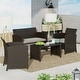 preview thumbnail 5 of 20, Corvus Alsace 4-piece Outdoor Rattan Wicker Sofa Set