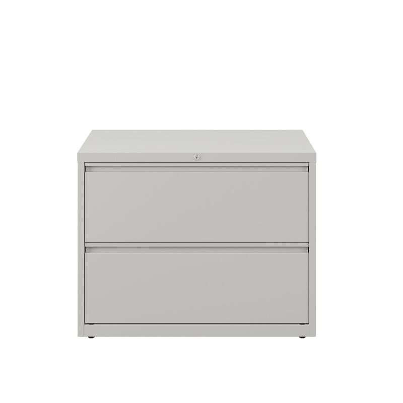 8000 Series 36" Wide 2-Drawer Lateral File Cabinet, Charcoal - Taupe