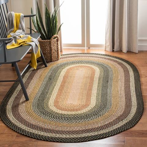 SAFAVIEH Handmade Braided Jo Americana Country Casual Rug