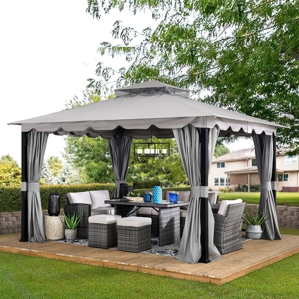 Steel Gazebo with 2-tier Hip Roof 
