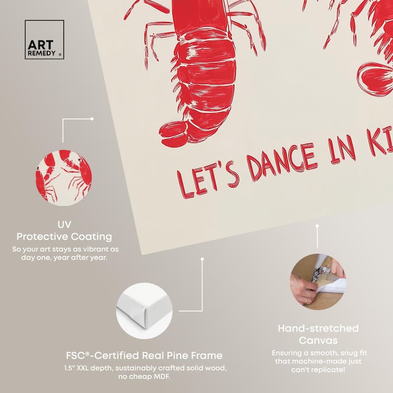Let's Dance In Kitchen Canvas by Art Remedy, Gallery Wrapped