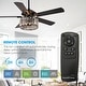 preview thumbnail 5 of 8, 52" Matte Black Modern Crystal Reversible Chandelier Indoor Ceiling Fan with Light and Remote - 52" D x 52" W x 19" H