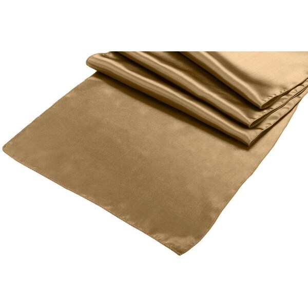 50 Pieces, Satin Table Runner Approx. 14"x108" - Iced Coffee/Mocha