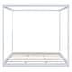 preview thumbnail 10 of 8, King Size Canopy Platform Kids Bed, Stylish Design with Support Legs for a Modern Touch and Freshness Underneath, White
