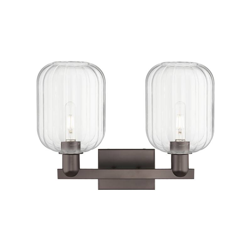 Innovations Lighting Downtown Urban - Preston - 2 Light 16" Jar Shade Bath Vanity Light