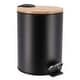 preview thumbnail 10 of 79, Stylish Trash Can with Bamboo Lid and Pedal, 2.5L Capacity - 9.2" H x 8" L x 8" W