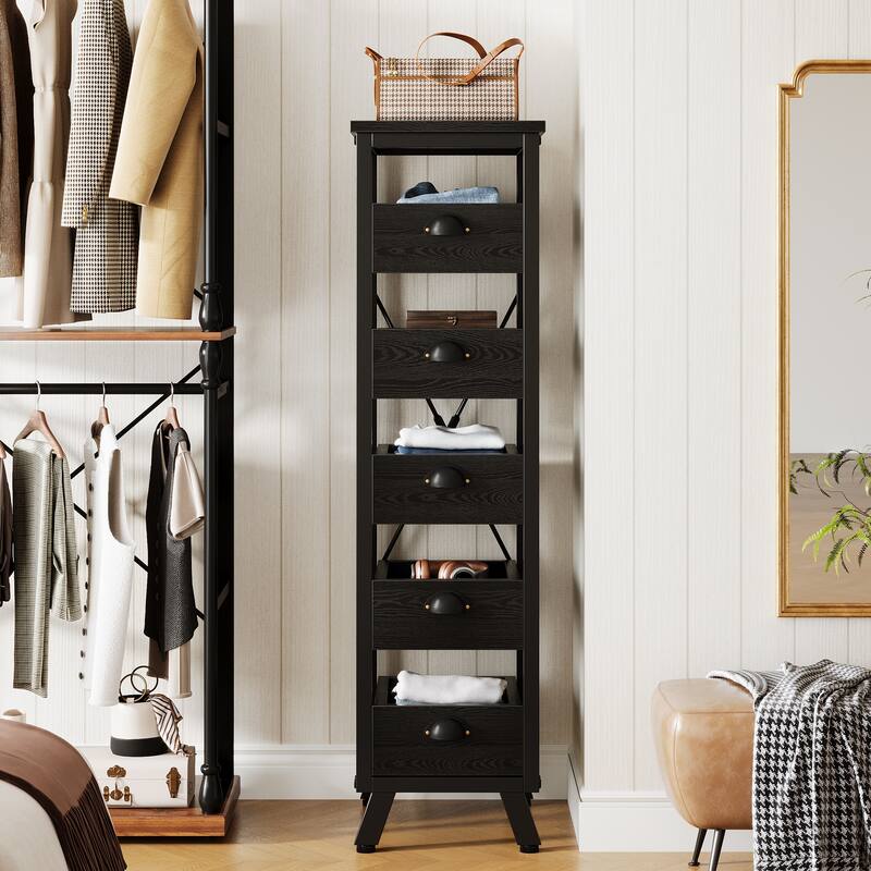 5-Drawer Chest with Metal Knobs