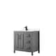 Option Dark Gray, Black Trim,Carrara Cultured Marble Top