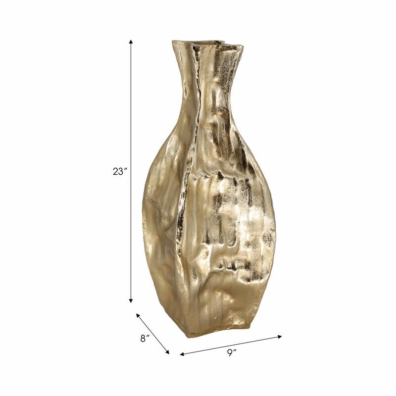 Aluminum Decorative Vase Minimalist Geometric Sculptural Modern Accent